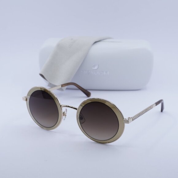 Final Price! Swarovski SK0199 32F Gold/Brown Sunglasses